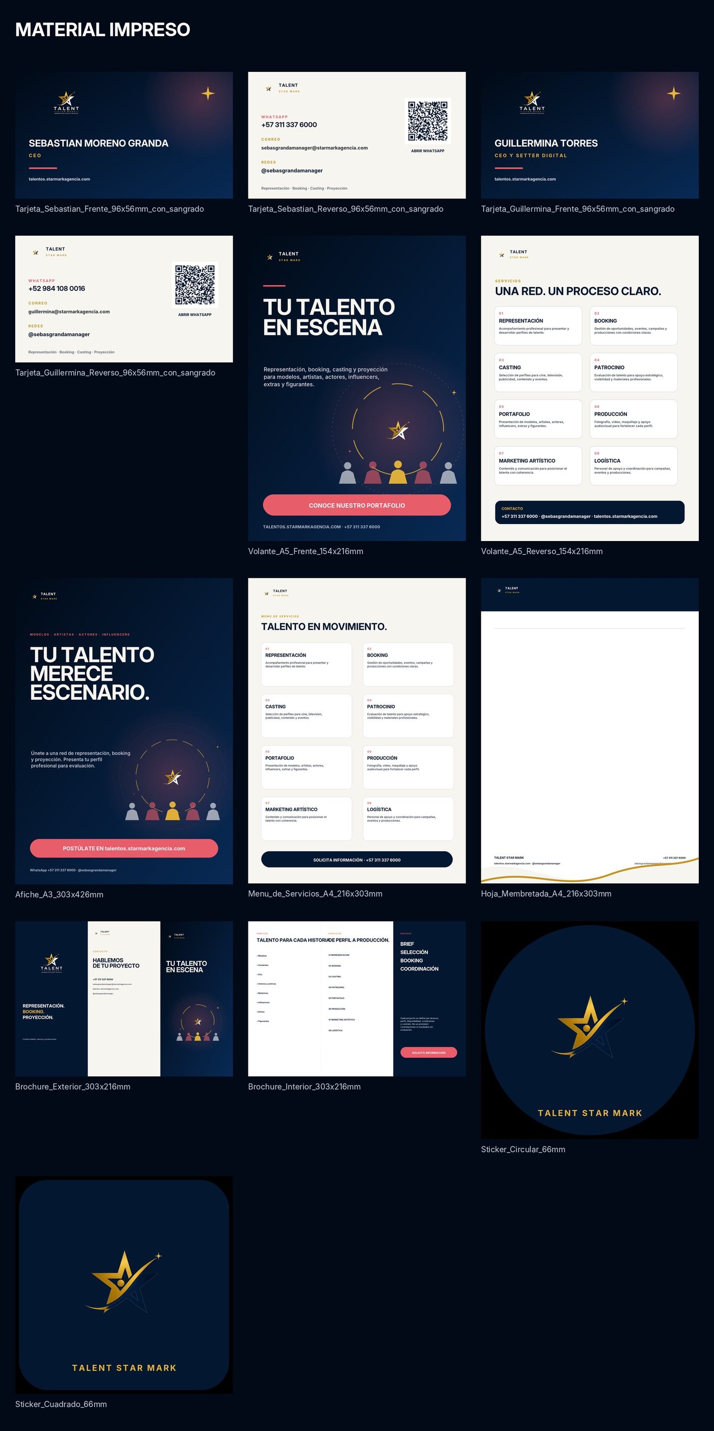 Talentos Star Mark — Print materials